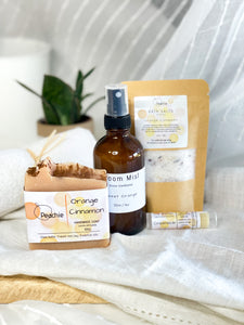 natural soap bar bath salts lip butter room mist